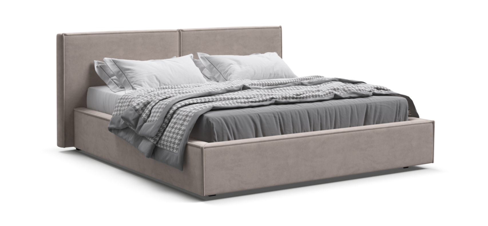 Норд Кровать+ПМ 160*200 велюр Монолит латте
Норд Кровать+ПМ 160*200 велюр Монолит латте