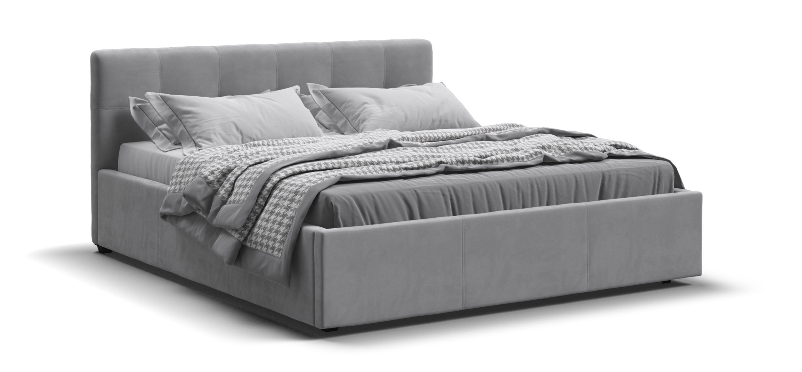 Белла Кровать+ПМ 160*200 велюр Монолит сталь
Белла Кровать+ПМ 160*200 велюр Монолит сталь