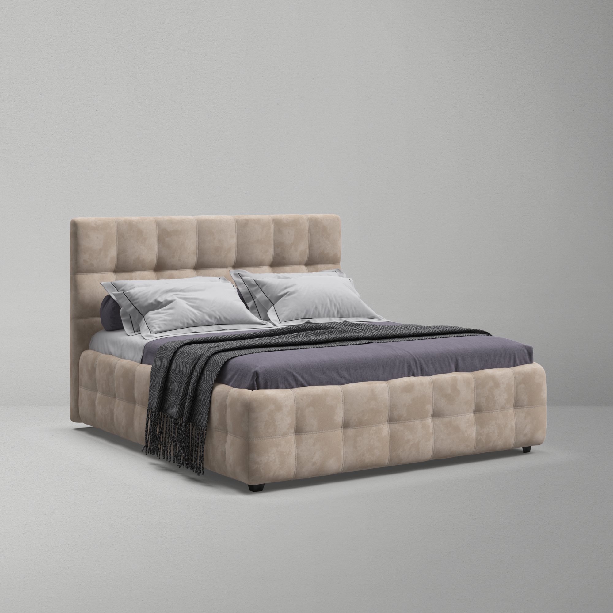 Босс Кровать+ПМ 160*200 велюр Алькантара пепел
Босс Кровать+ПМ 160*200 велюр Алькантара пепел