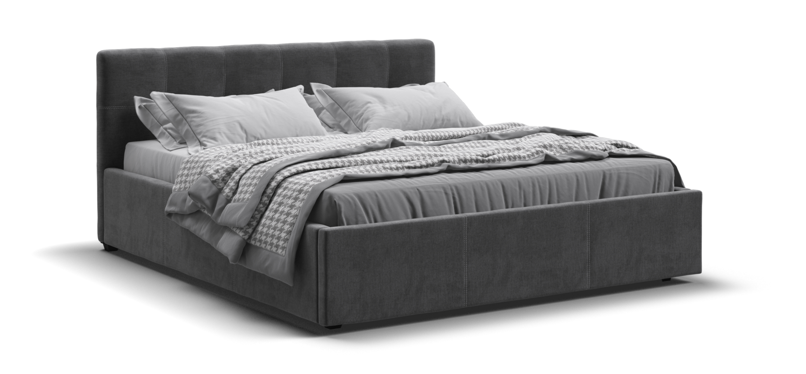 Белла Кровать+ПМ 160*200 велюр Монолит серый
Белла Кровать+ПМ 160*200 велюр Монолит серый