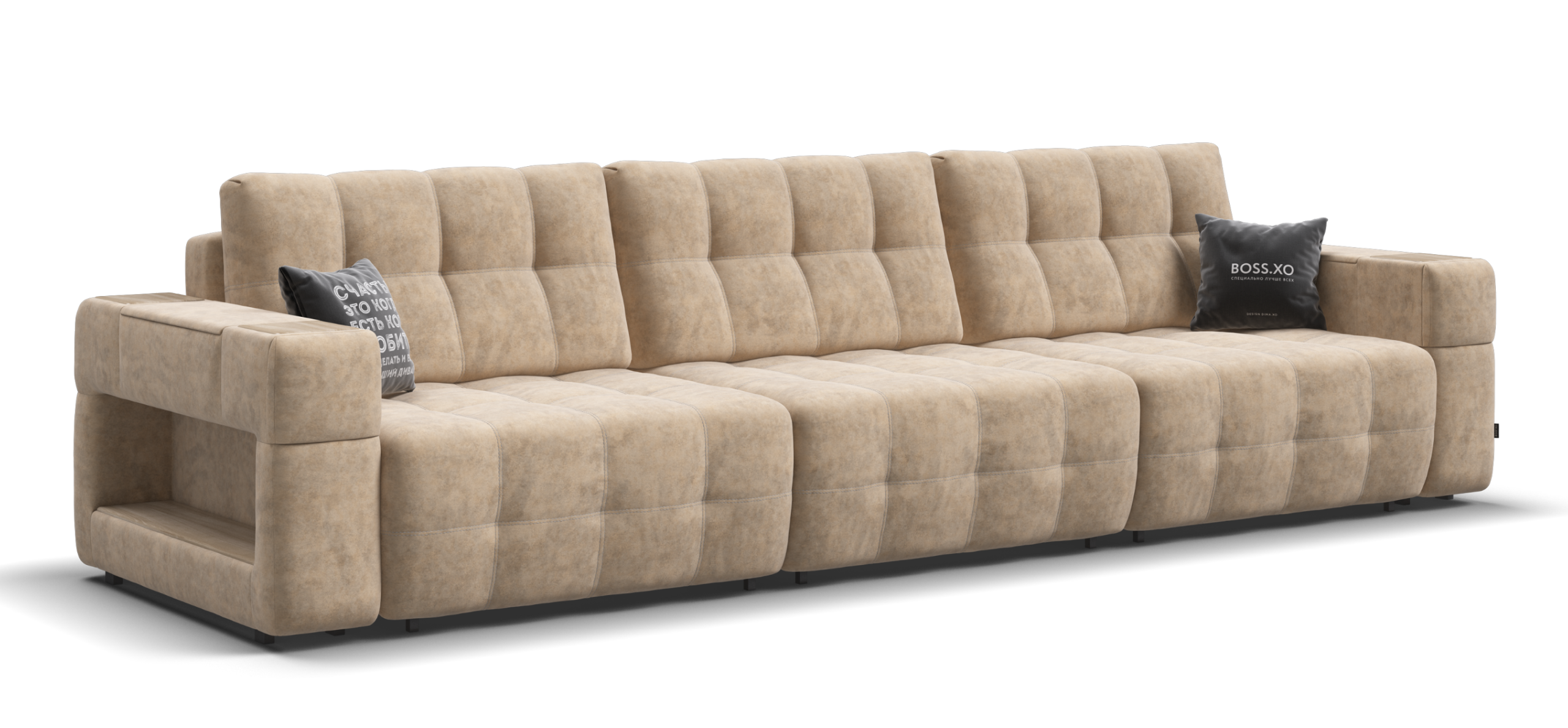 Диван Босс ХО Макс велюр Роял шампань / Снежная Сонома
Диван Босс ХО Макс велюр Роял шампань / Снежная Сонома