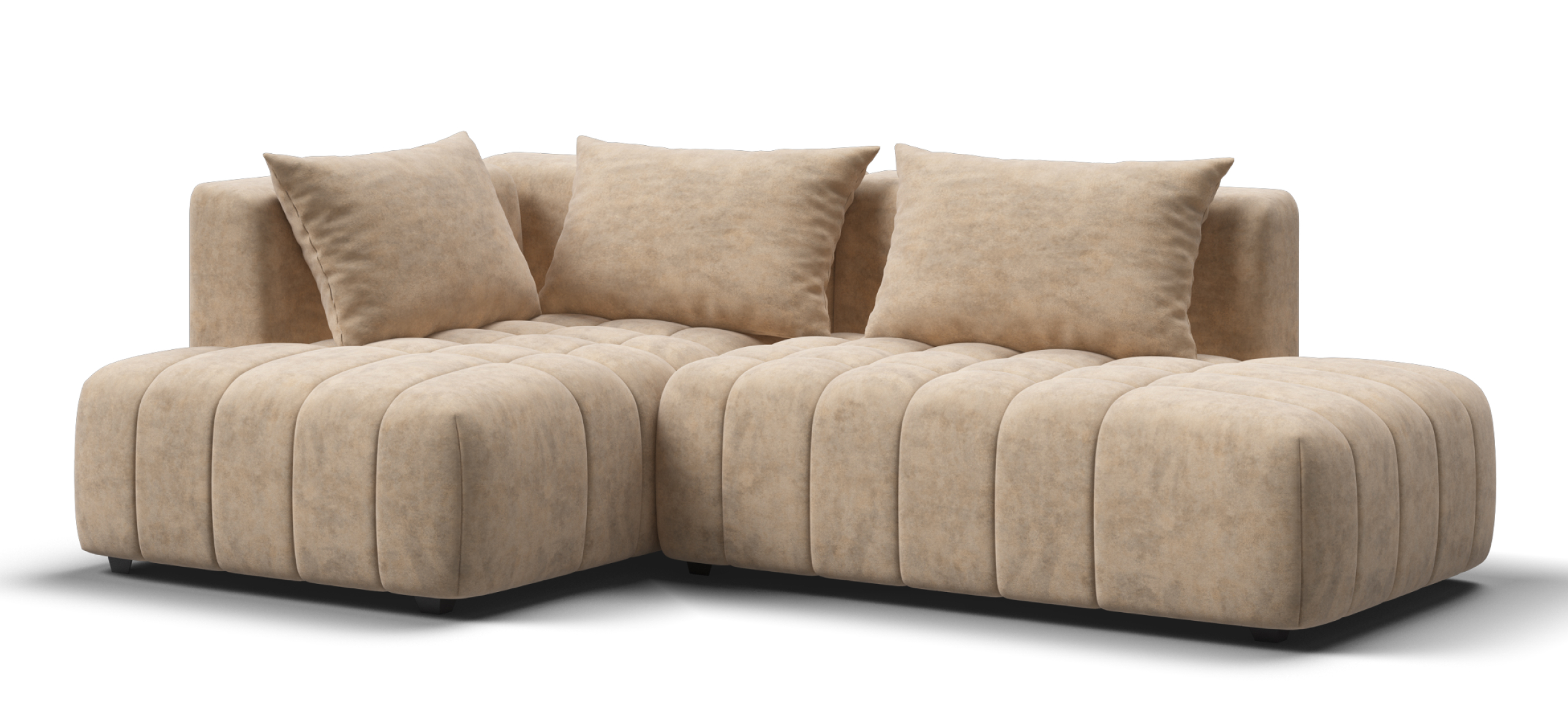 Угловой диван левый Босс Твин велюр Роял шампань, Стоун
Угловой диван левый Босс Твин велюр Роял шампань, Стоун