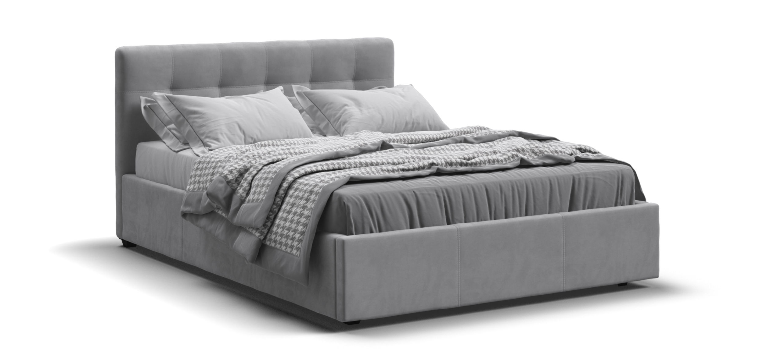 Белла Кровать + ПМ 140*200 велюр Монолит сталь
Белла Кровать + ПМ 140*200 велюр Монолит сталь