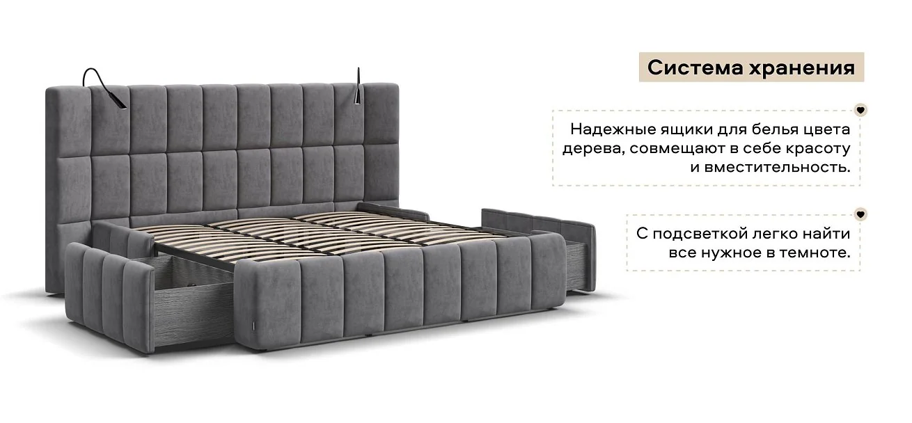 Босс ХО Кровать 180*200 велюр Роял агат