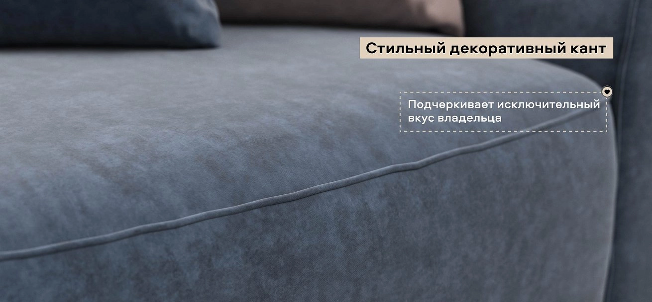 Угловой диван Кинг велюр Роял синий
