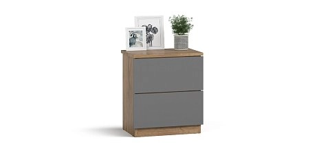Тумба Симпл Крафт табачный, Серый графит 1