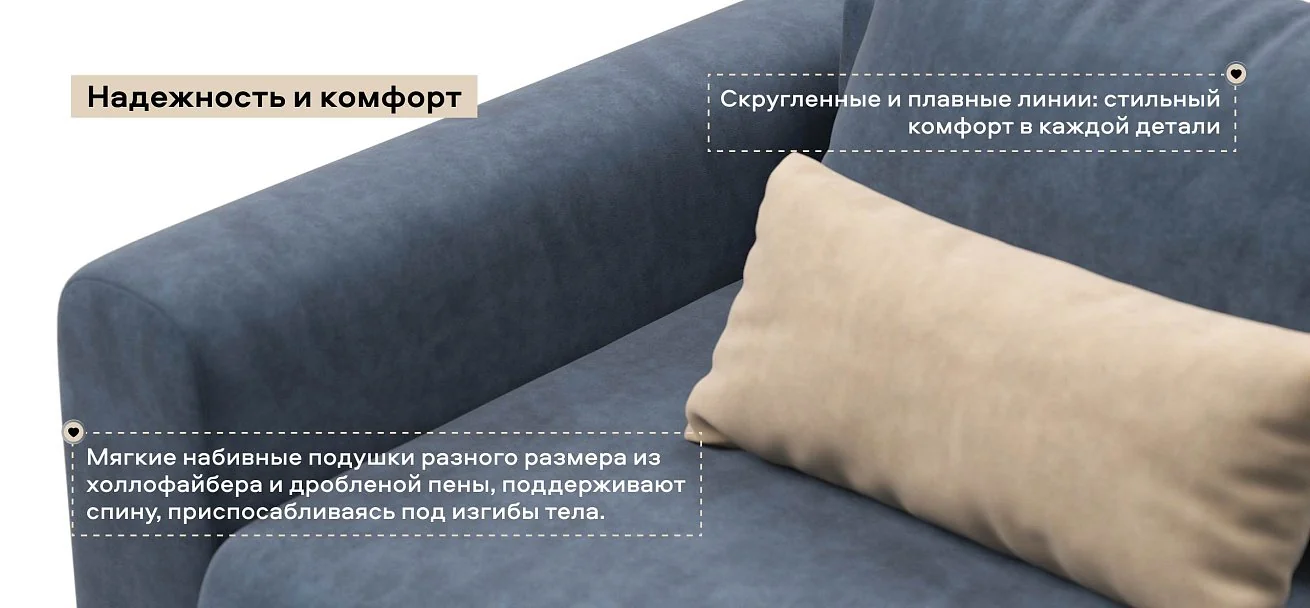 Модульный диван Ричмонд Модуль велюр Роял синий