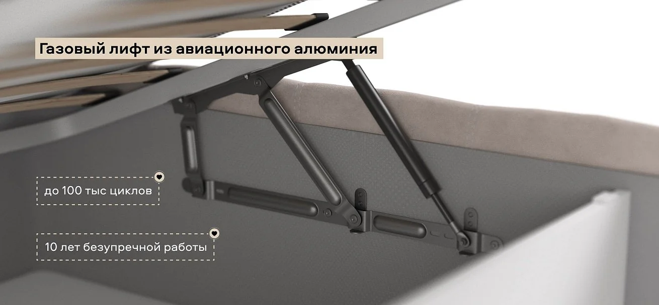 Белла Кровать + ПМ 140*200 велюр Монолит латте