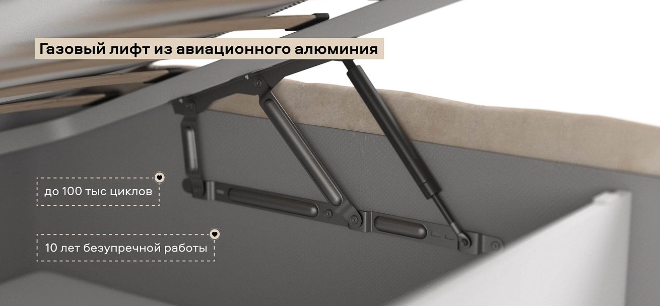 Босс Кровать+ПМ 160*200 велюр Алькантара пепел