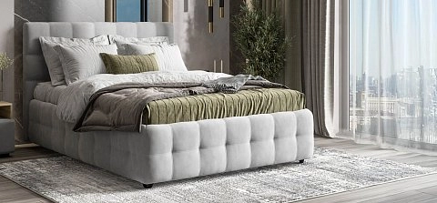Босс Кровать+ПМ 160*200 велюр Монолит сталь 2