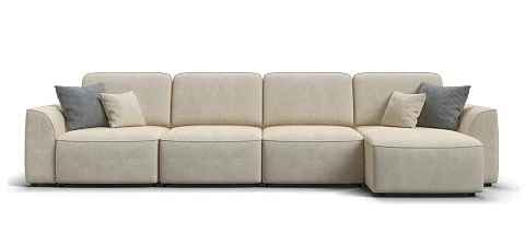 Угловой диван Кинг Модуль Макс Велюр Реал бежевый 1