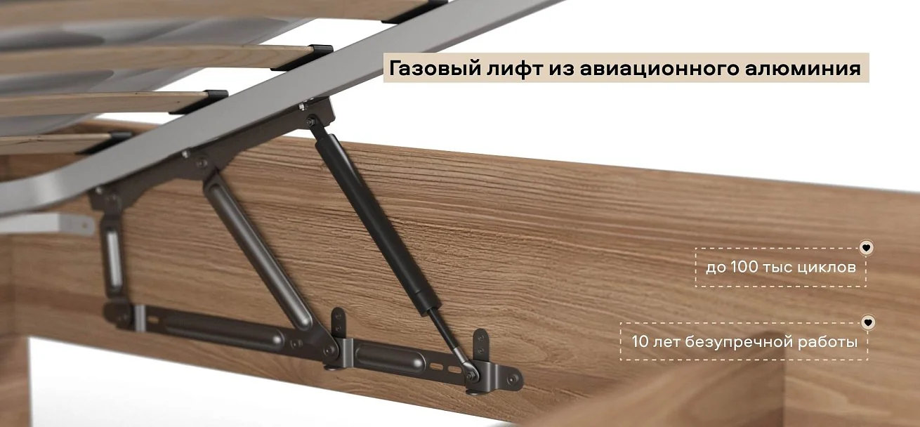 Босс Лофт Кровать+ПМ 160*200 велюр Монолит латте, Орех селект