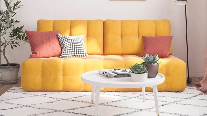 Диван Босс Мини Рогожка Мальмо серый