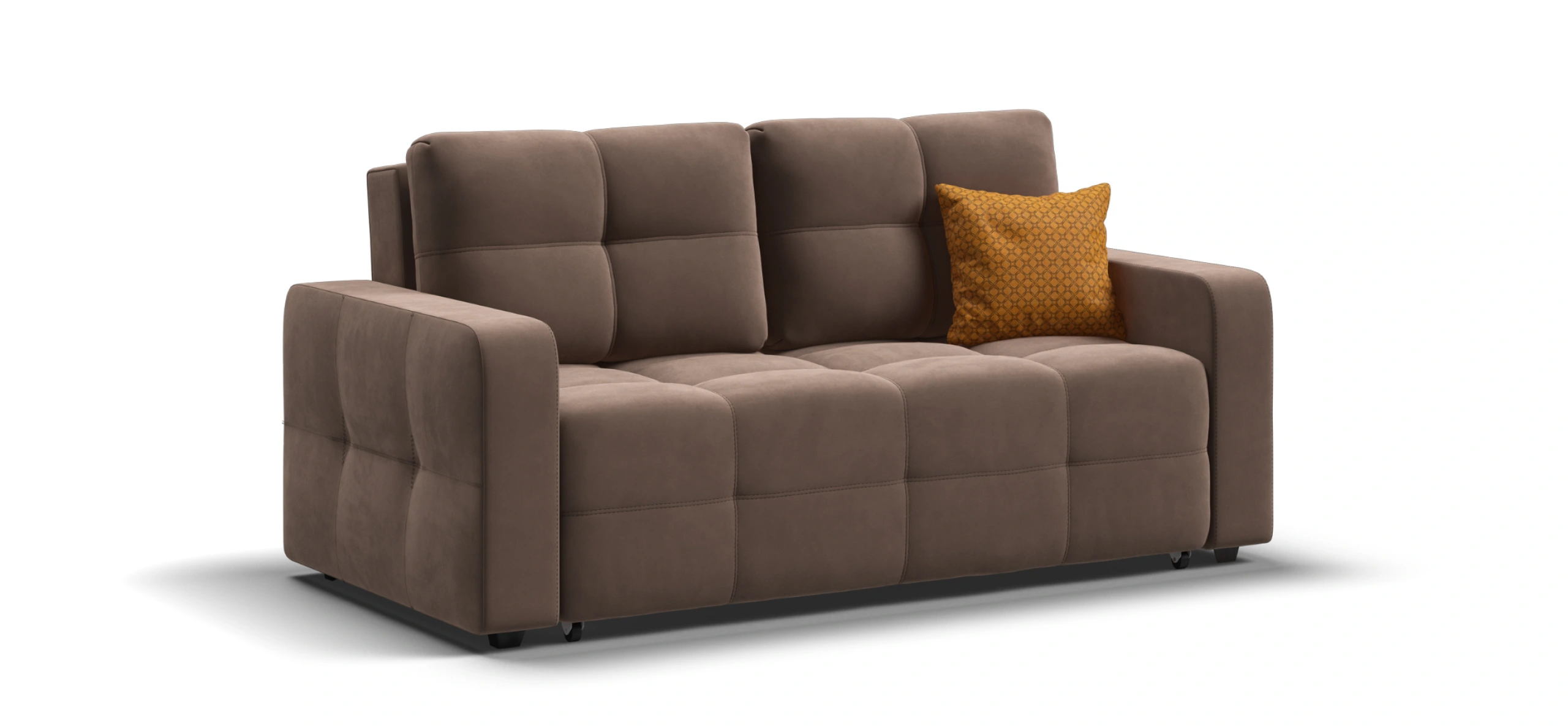 

Диван Денди двухместный велюр Монолит мокко