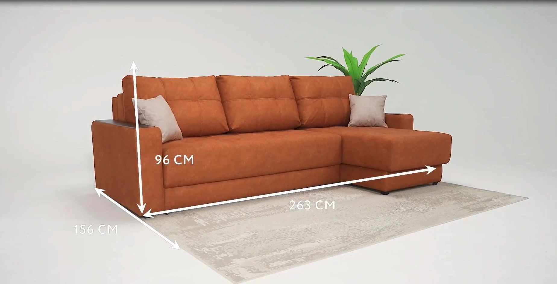 Угловой диван Босс Классик велюр Монолит сталь