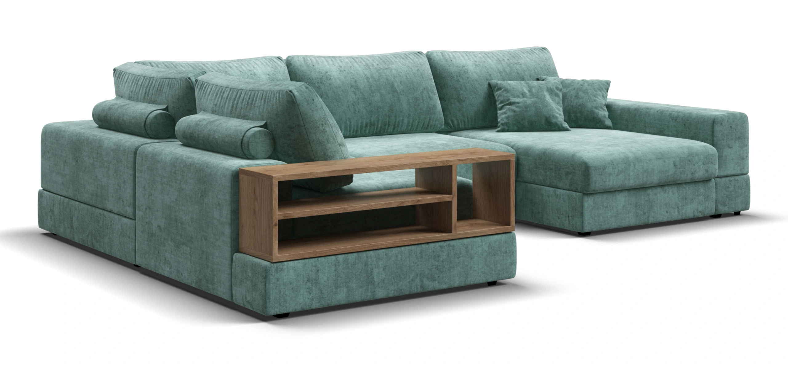 

П-образный диван-кровать Босс Модуль Шенилл Глосс минт