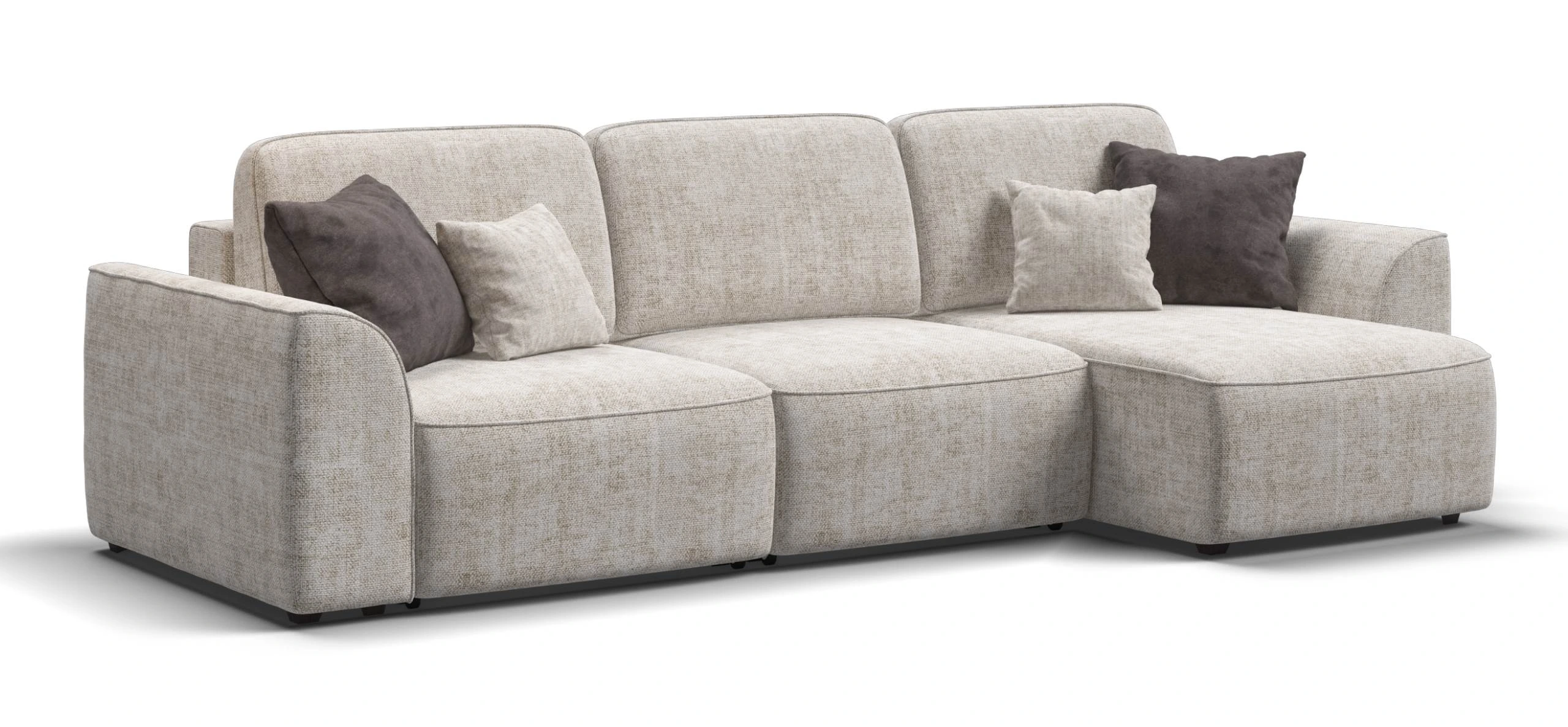 

Угловой диван Кинг Шенилл Смарт кварц