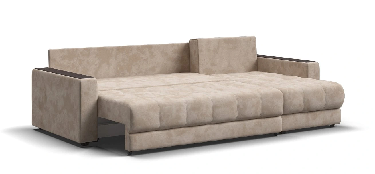 Угловой диван Босс Классик велюр Алькантара пепел