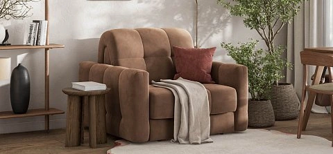 Босс Слип кресло-кровать велюр Монолит мокко 2