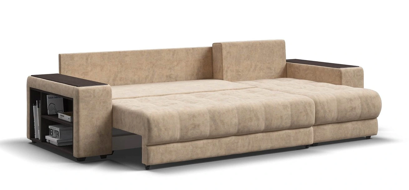 Угловой диван Босс ХЛ велюр Роял шампань