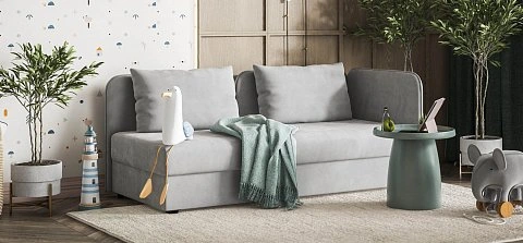 Тахта Ирис велюр Монолит сталь 2