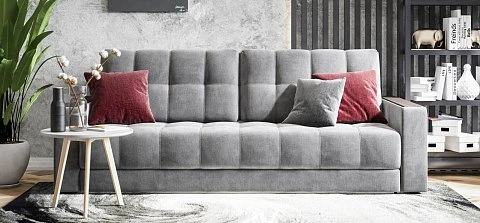 Диван Босс велюр Монолит серый 2