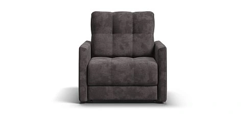 Босс Лофт кресло-кровать велюр Алькантара серый 1