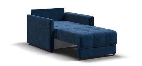 Босс Лофт кресло-кровать велюр Монолит синий 3