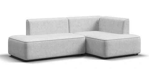 Угловой диван правый Кинг Твин Шенилл Клауд крем 3