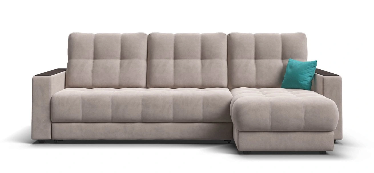 Угловой диван Босс Классик велюр Монолит латте