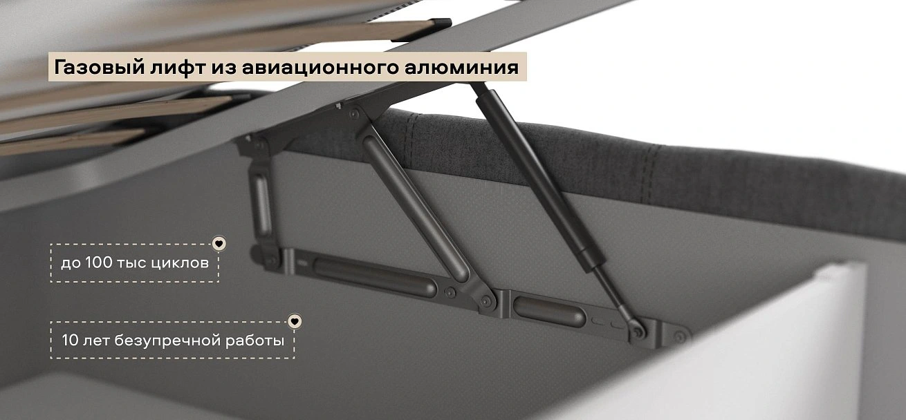 Босс Кровать+ПМ 160*200 велюр Монолит серый