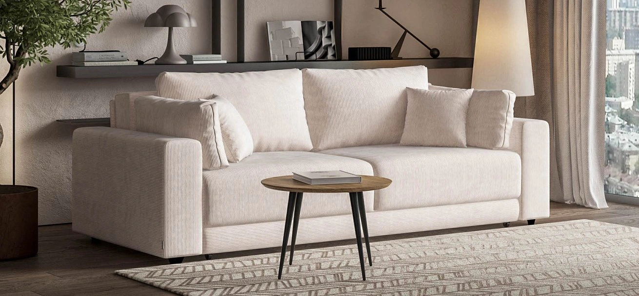 Диван Босс Прайм Вельвет Корд бежевый