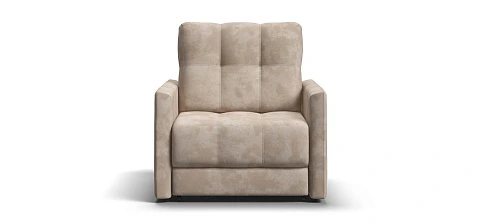 Босс Лофт кресло-кровать велюр Алькантара пепел 1