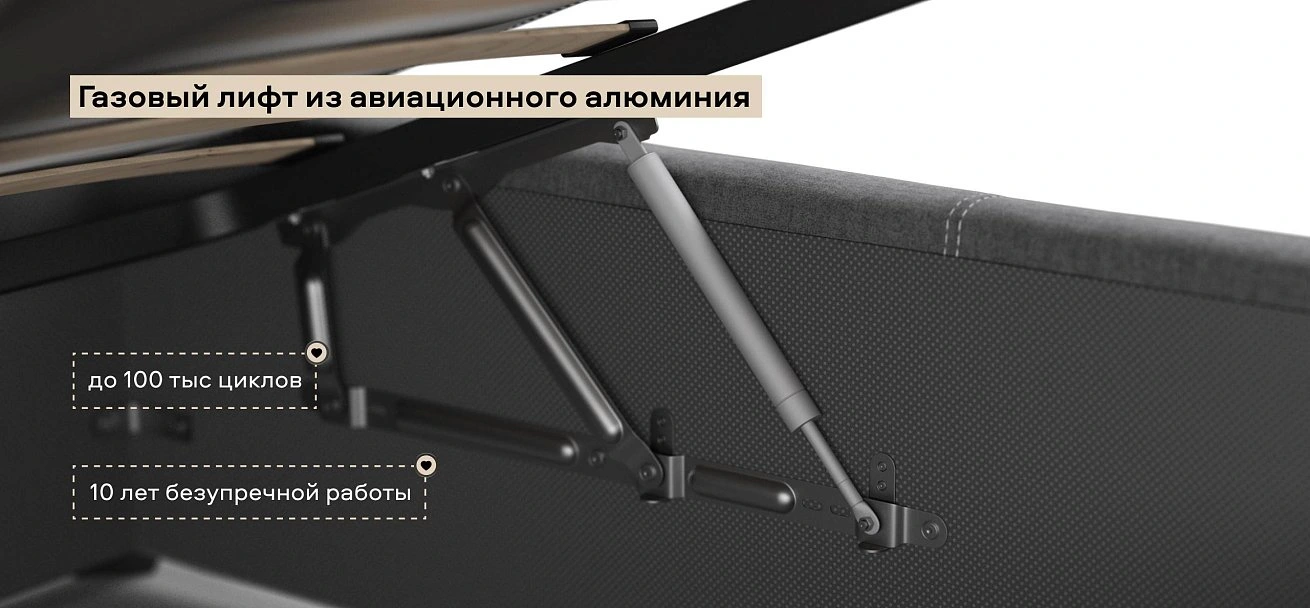 Белла Кровать+ПМ 160*200 велюр Монолит серый