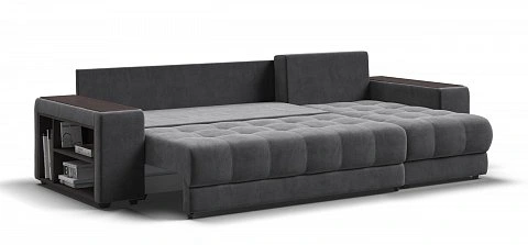 Угловой диван Босс ХЛ велюр Монолит серый 3