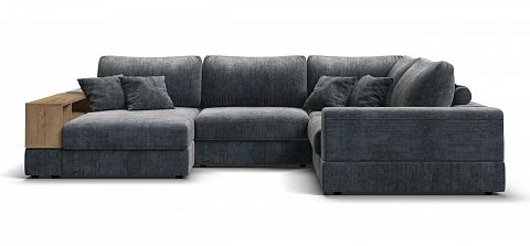 П-образный диван-кровать Босс Модуль Шенилл Глосс карбон 2