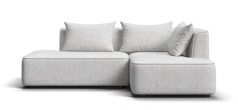 Угловой диван правый Кинг Твин Шенилл Клауд крем 1