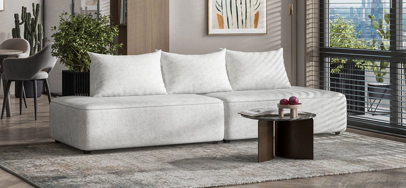 Диван Кинг Твин Шенилл Клауд крем