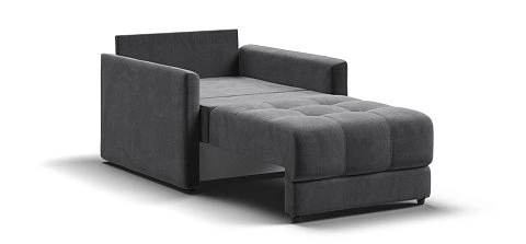 Босс Лофт кресло-кровать велюр Монолит серый 3
