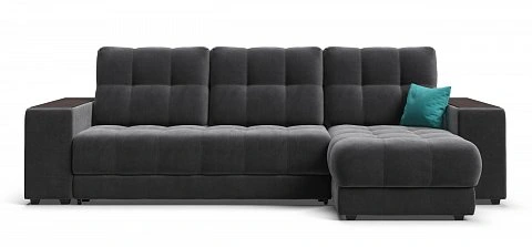 Угловой диван Босс ХЛ велюр Монолит серый 1