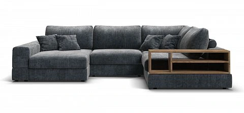 П-образный диван-кровать Босс Модуль Шенилл Глосс карбон 2