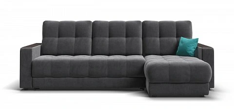 Угловой диван Босс Классик велюр Монолит серый 1