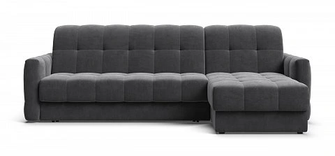 Угловой диван Босс Слип 160 велюр Монолит серый 1