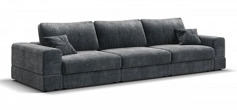 Диван-кровать Босс Модуль Макс Шенилл Глосс карбон 1