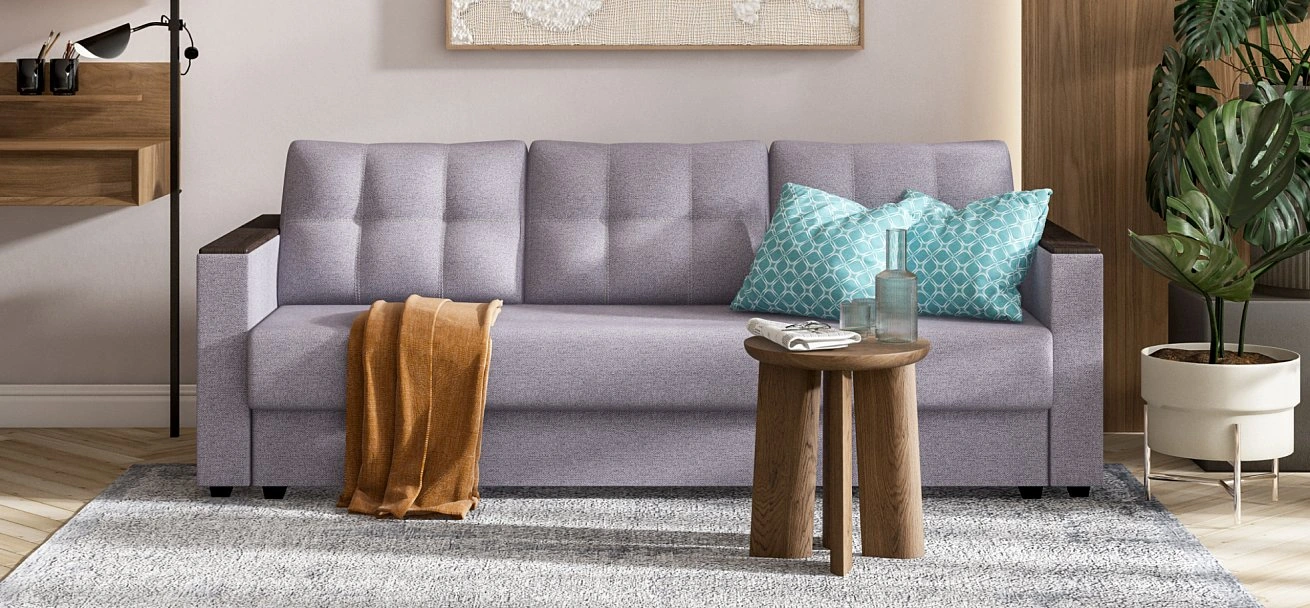 Диван Атланта Рогожка Мальмо платина