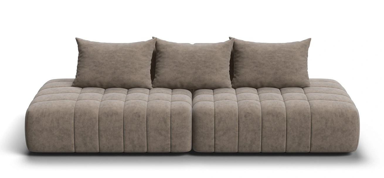 Диван Босс Твин прямой велюр Роял тауп