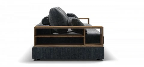 Диван-кровать BOSS MODOOL MAX шенилл Gloss карбон с двумя полками подлокотниками 3