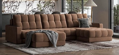 Угловой диван Босс Макс велюр Монолит мокко 2