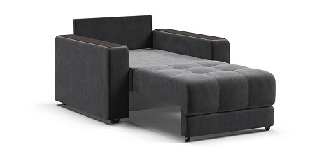 Босс кресло-кровать велюр Монолит серый 3