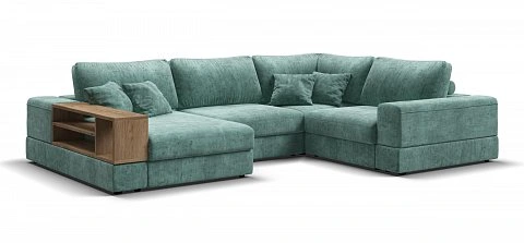 П-образный диван-кровать Босс Модуль Шенилл Глосс минт 1